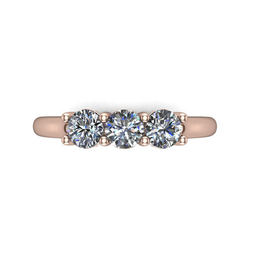 Julia - Women's 14k Gold Diamond Wedding Ring 14K Rose Gold - Natural Diamond