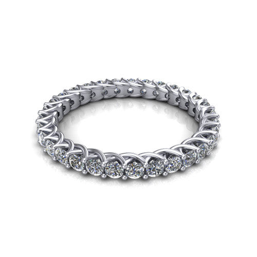 Kate - Women's 14k Gold Diamond Eternity Wedding Ring 14K White Gold - Natural Diamond