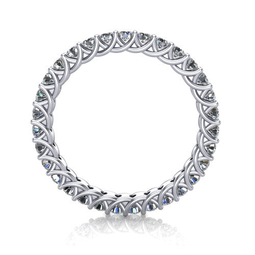 Kate - Women's 14k Gold Diamond Eternity Wedding Ring 14K White Gold - Natural Diamond