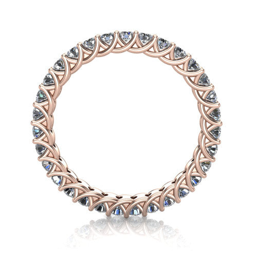 Kate - Women's 14k Gold Diamond Eternity Wedding Ring 14K Rose Gold - Natural Diamond