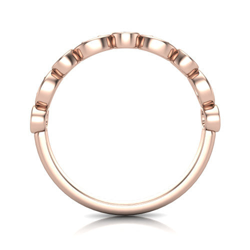 Remi - Women's 14k Gold Diamond Wedding Ring 14K Rose Gold - Natural Diamond