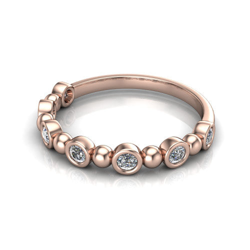 Eliza - Women's 14k Gold Diamond Wedding Ring 14K Rose Gold - Natural Diamond