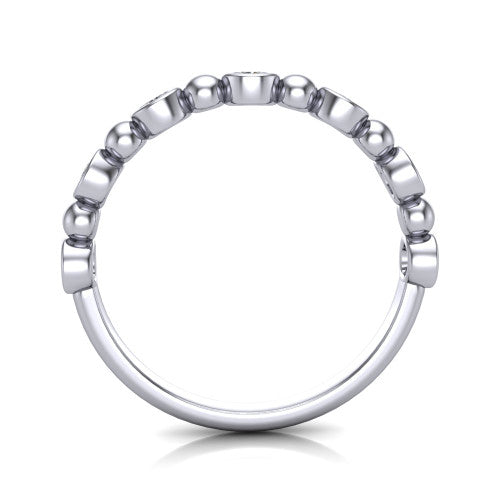 Eliza - Women's 14k Gold Diamond Wedding Ring 14K White Gold - Natural Diamond