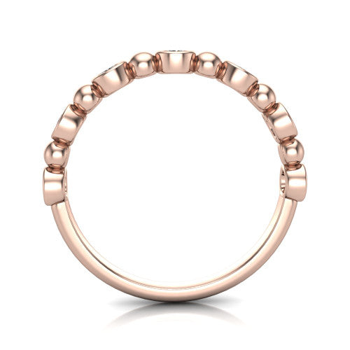 Eliza - Women's 14k Gold Diamond Wedding Ring 14K Rose Gold - Natural Diamond