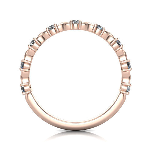 Daisy - Women's 14k Gold Diamond Wedding Ring 14K Rose Gold - Natural Diamond