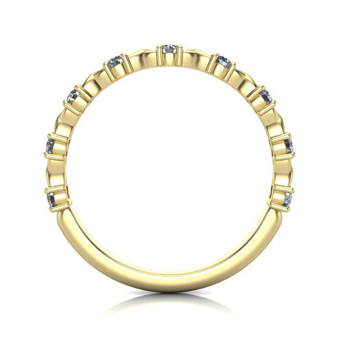 Daisy - Women's 14k Gold Diamond Wedding Ring 14K Yellow Gold - Natural Diamond