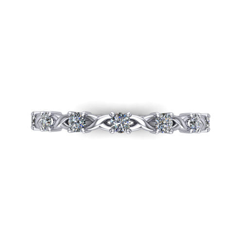 Daisy - Women's 14k Gold Diamond Wedding Ring 14K White Gold - Natural Diamond