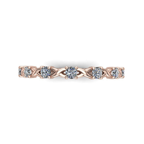 Daisy - Women's 14k Gold Diamond Wedding Ring 14K Rose Gold - Natural Diamond