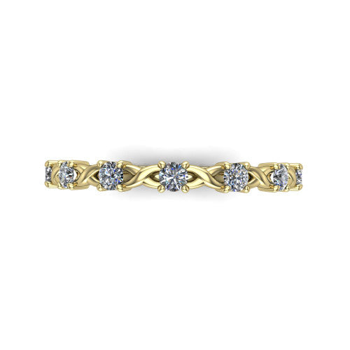 Daisy - Women's 14k Gold Diamond Wedding Ring 14K Yellow Gold - Natural Diamond