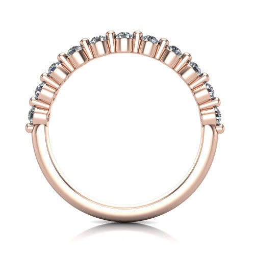 Lucia - Women's 14k Gold Diamond Wedding Rin 14K Rose Gold - Natural Diamond