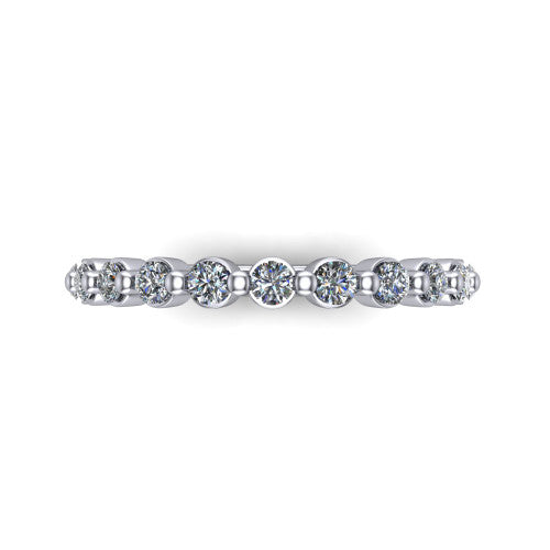 Lucia - Women's 14k Gold Diamond Wedding Rin 14K White Gold - Natural Diamond