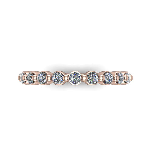 Lucia - Women's 14k Gold Diamond Wedding Rin 14K Rose Gold - Natural Diamond