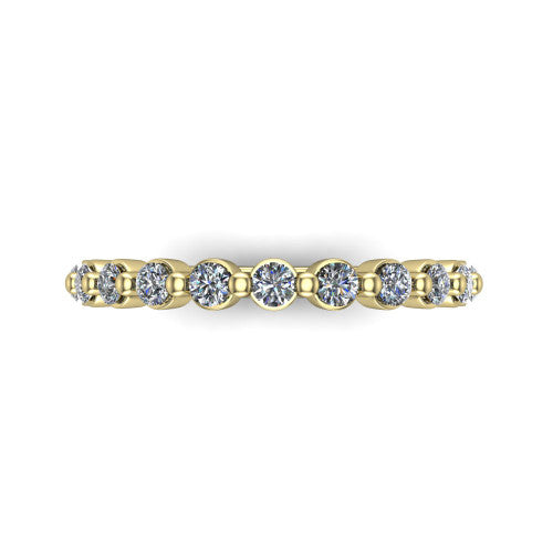 Lucia - Women's 14k Gold Diamond Wedding Rin 14K Yellow Gold - Natural Diamond