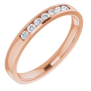 Hammered - Gabriel - 14K Rose Gold 1/5 CTW Natural Diamond Band