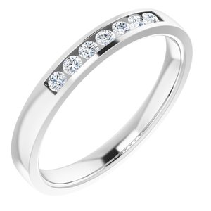 Hammered - Gabriel - 14K White Gold 1/5 CTW Lab-Grown Diamond Band