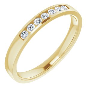 Hammered - Gabriel - 14K Yellow Gold 1/5 CTW Lab-Grown Diamond Band