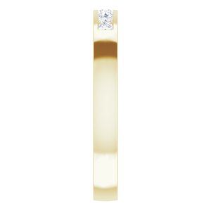 Hammered - Gabriel - 14K Yellow Gold 1/5 CTW Lab-Grown Diamond Band