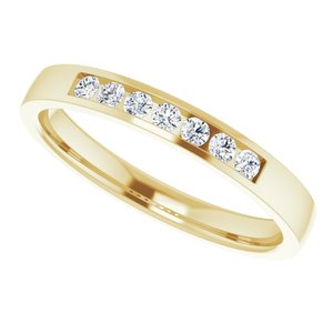Hammered - Gabriel - 14K Yellow Gold 1/5 CTW Lab-Grown Diamond Band