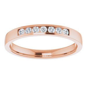 Hammered - Gabriel - 14K Rose Gold 1/5 CTW Natural Diamond Band