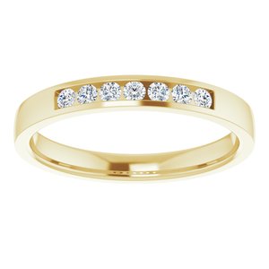 Hammered - Gabriel - 14K Yellow Gold 1/5 CTW Natural Diamond Band