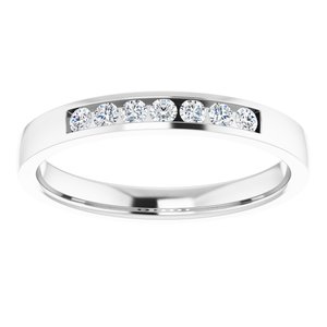 Hammered - Gabriel - 14K White Gold 1/5 CTW Lab-Grown Diamond Band