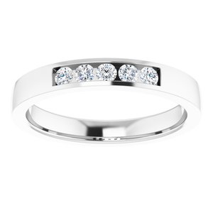 Hammered - Ezekiel - 14K White Gold 1/3 CTW Lab-Grown Diamond Band