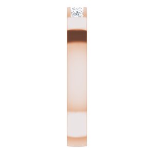 Hammered - Ezekiel - 14K Rose Gold 1/3 CTW Lab-Grown Diamond Band