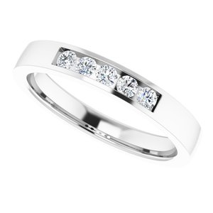 Hammered - Ezekiel - 14K White Gold 1/3 CTW Lab-Grown Diamond Band