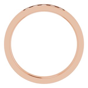 Hammered - Ezekiel - 14K Rose Gold 1/3 CTW Lab-Grown Diamond Band