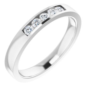 Hammered - Ezekiel - 14K White Gold 1/3 CTW Lab-Grown Diamond Band