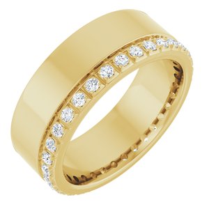 Diamond - Sofia - 14K Yellow Gold 1/4 CTW Natural Diamond Accented Band Size 4