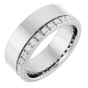 Diamond - Sofia - 14K White Gold 1/4 CTW Natural Diamond Accented Band Size 4