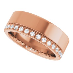 Diamond - Sofia - 14K Rose Gold 1/4 CTW Natural Diamond Accented Band Size 4