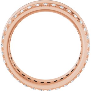 Diamond - Sofia - 14K Rose Gold 1/4 CTW Natural Diamond Accented Band Size 4