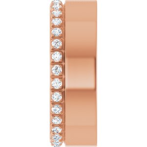 Diamond - Sofia - 14K Rose Gold 1/4 CTW Natural Diamond Accented Band Size 4