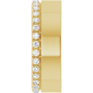 Diamond - Sofia - 14K Yellow Gold 1/4 CTW Natural Diamond Accented Band Size 4