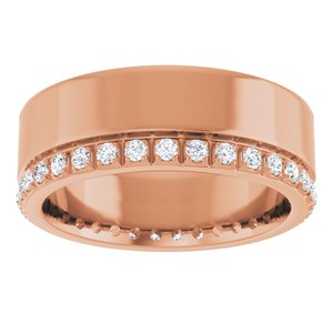 Diamond - Sofia - 14K Rose Gold 1/4 CTW Natural Diamond Accented Band Size 4