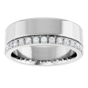 Diamond - Sofia - 14K White Gold 1/4 CTW Natural Diamond Accented Band Size 4