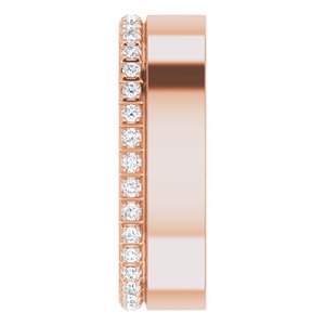 Diamond - Sofia - 14K Rose Gold 1/3 CTW Lab-Grown Diamond Accented Band Size 6