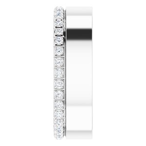 Diamond - Sofia - 14K White Gold 1/3 CTW Lab-Grown Diamond Accented Band Size 6