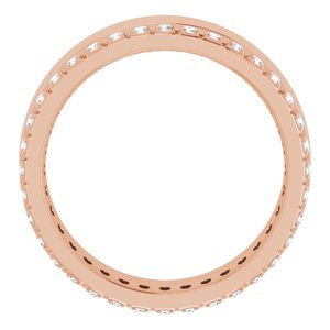 Diamond - Sofia - 14K Rose Gold 1/3 CTW Lab-Grown Diamond Accented Band Size 6