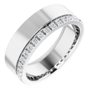 Diamond - Sofia - 14K White Gold 1/3 CTW Lab-Grown Diamond Accented Band Size 6