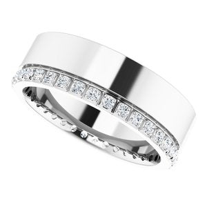 Diamond - Sofia - 14K White Gold 1/3 CTW Lab-Grown Diamond Accented Band Size 6