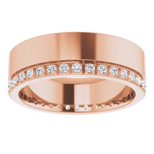 Diamond - Sofia - 14K Rose Gold 1/3 CTW Lab-Grown Diamond Accented Band Size 6