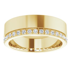 Diamond - Sofia - 14K Yellow Gold 1/3 CTW Lab-Grown Diamond Accented Band Size 6