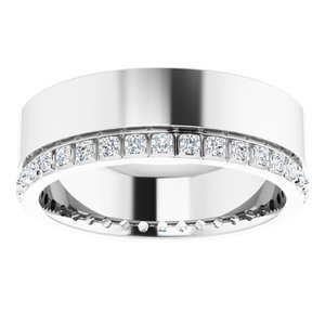 Diamond - Sofia - 14K White Gold 1/3 CTW Lab-Grown Diamond Accented Band Size 6