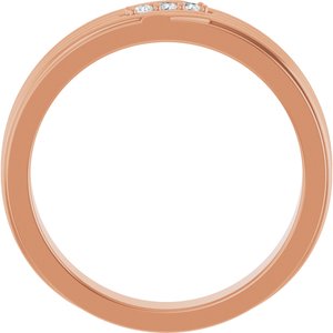 Classic - Rocio - 14K Rose Gold .05 CTW Natural Diamond Accented Band