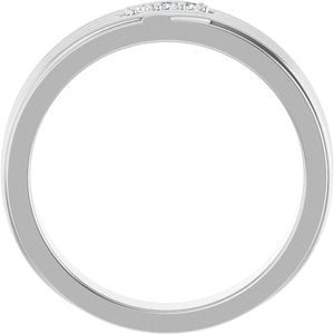 Classic - Rocio - Platinum .05 CTW Natural Diamond Accented Band