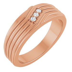 Classic - Rocio - 14K Rose Gold .05 CTW Natural Diamond Accented Band