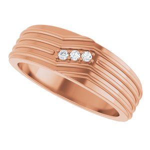 Classic - Rocio - 14K Rose Gold .05 CTW Natural Diamond Accented Band